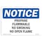 Signmission OSHA Notice Sign, 7" Height, 10" Width, Propane Flammable No Smoking No Open Flame Sign, Landscape OS-NS-D-710-L-17889 - alternate 1